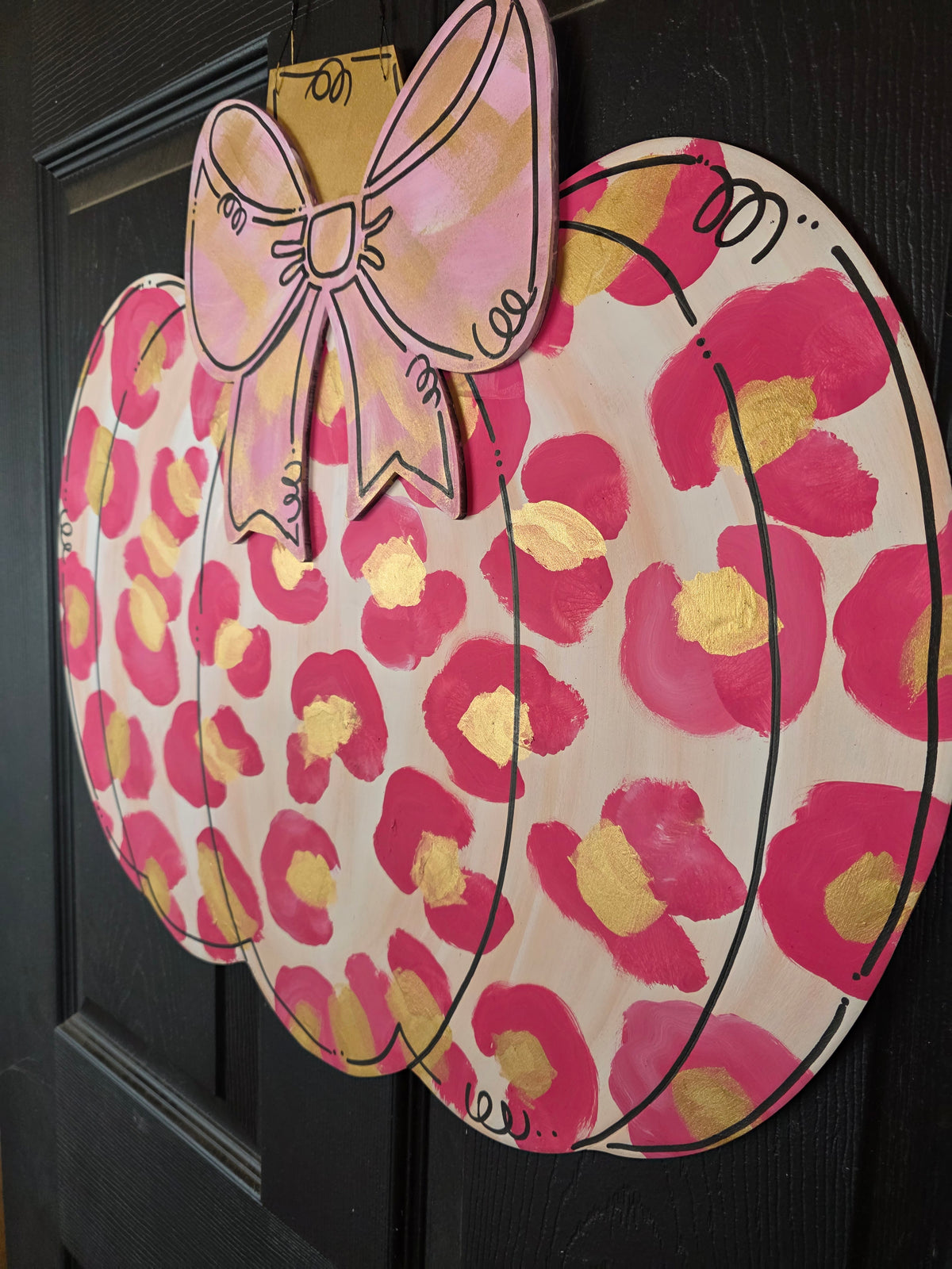Leopard Bow Pumpkin