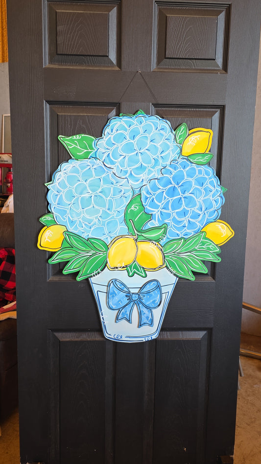 XXL Hydrangea and Lemon Planter