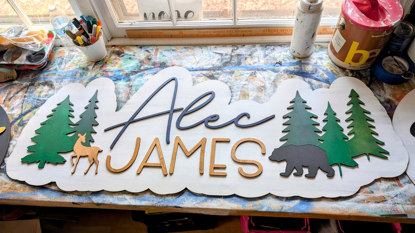 Bubble Outline Layered Names