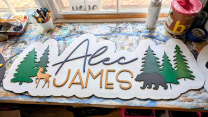 Bubble Outline Layered Names