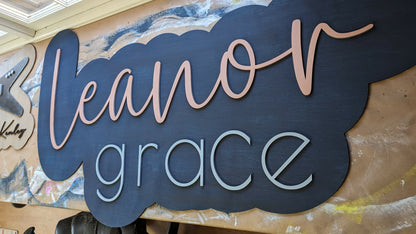 Bubble Outline Layered Names