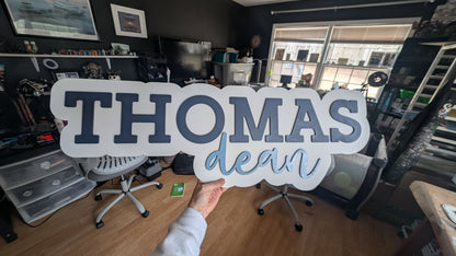 Bubble Outline Layered Names