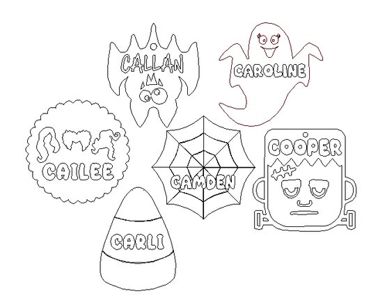 Boo Bag/ Trick or Treating Bag Tags