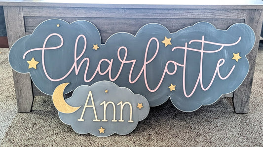 Bubble Outline Layered Names
