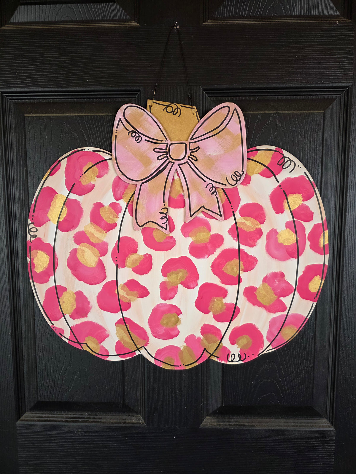 Leopard Bow Pumpkin