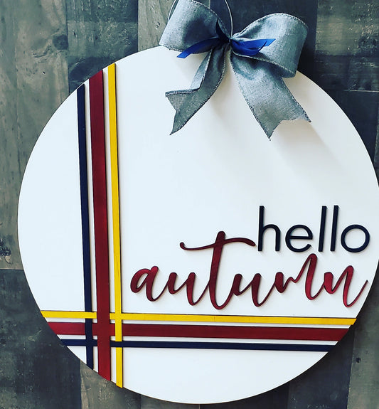 Tartan Plaid Hello Autumn